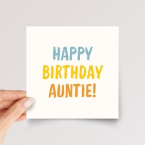 Colorful Birthday Card for Auntie