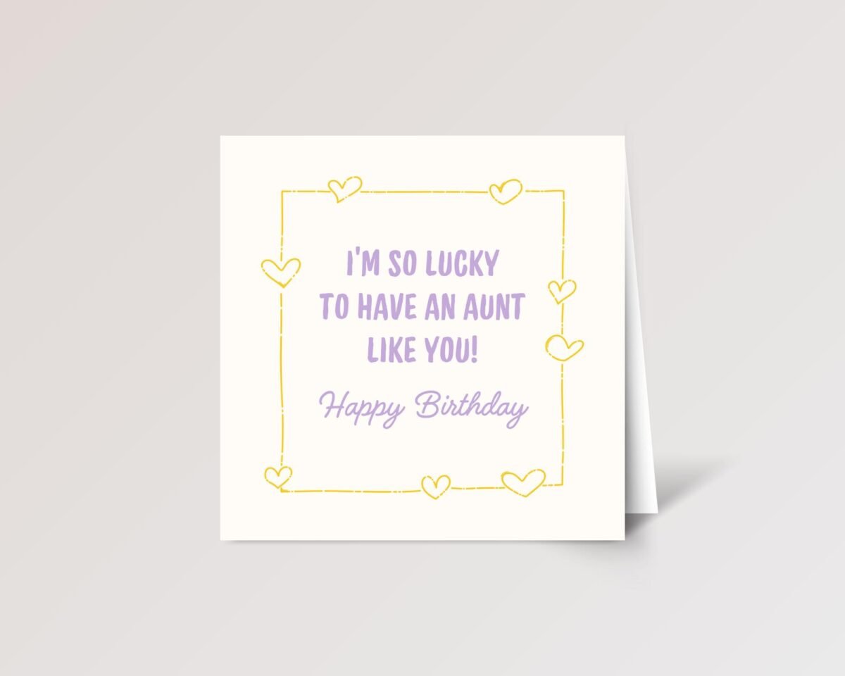 Lucky Birthday Card for Aunt