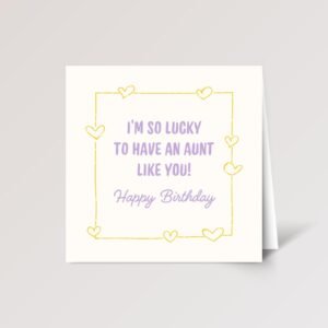 Lucky Birthday Card for Aunt