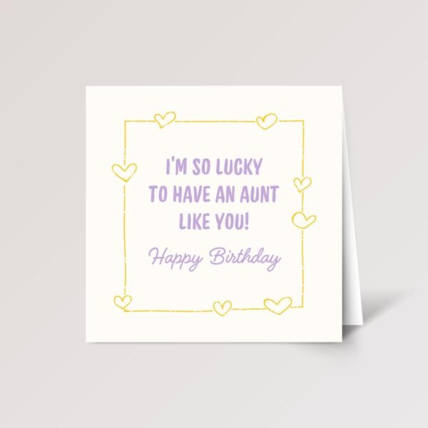 Lucky Birthday Card for Aunt