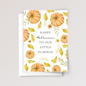 Personalized Halloween Card for Daughter/Son or Grandchild With Pumpkins