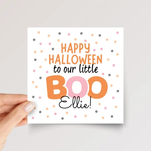Personalized Halloween Card for Daughter/Son or Grandchild | Little Boo - Image 1 Personalized Halloween Card for Daughter/Son or Grandchild | Little Boo