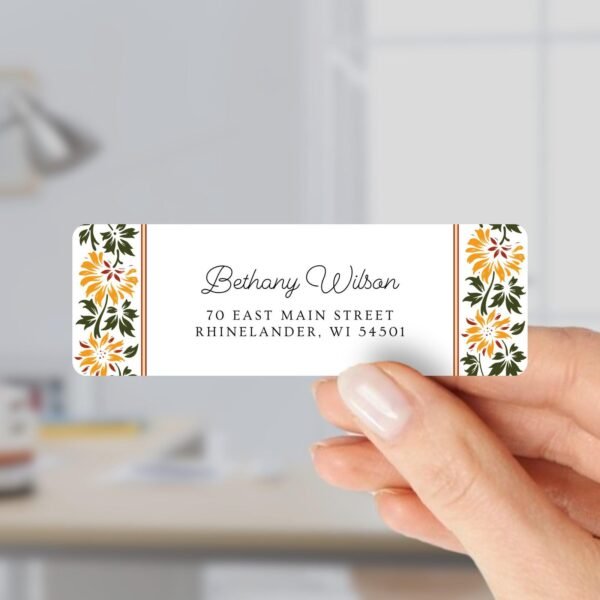 Autumn Return Address Labels for Fall Weddings and Invitations