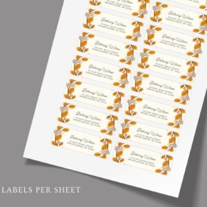 Autumn Return Address Labels for Fall Weddings and Invitations