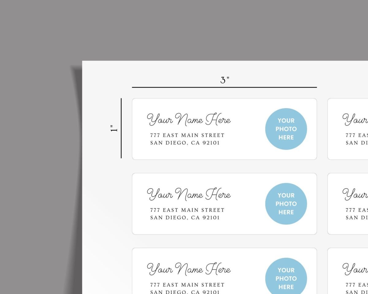 Return Address Labels with Photo or Business Logo