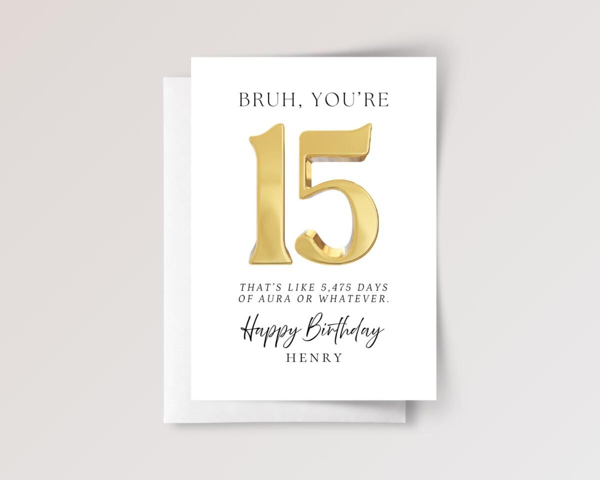 Aura Birthday Card for Teen Son/Daughter Turning 12, 13, 14, 15, 16
