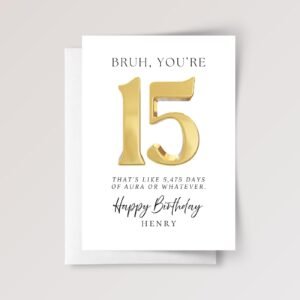 Aura Birthday Card for Teen Son/Daughter Turning 12, 13, 14, 15, 16
