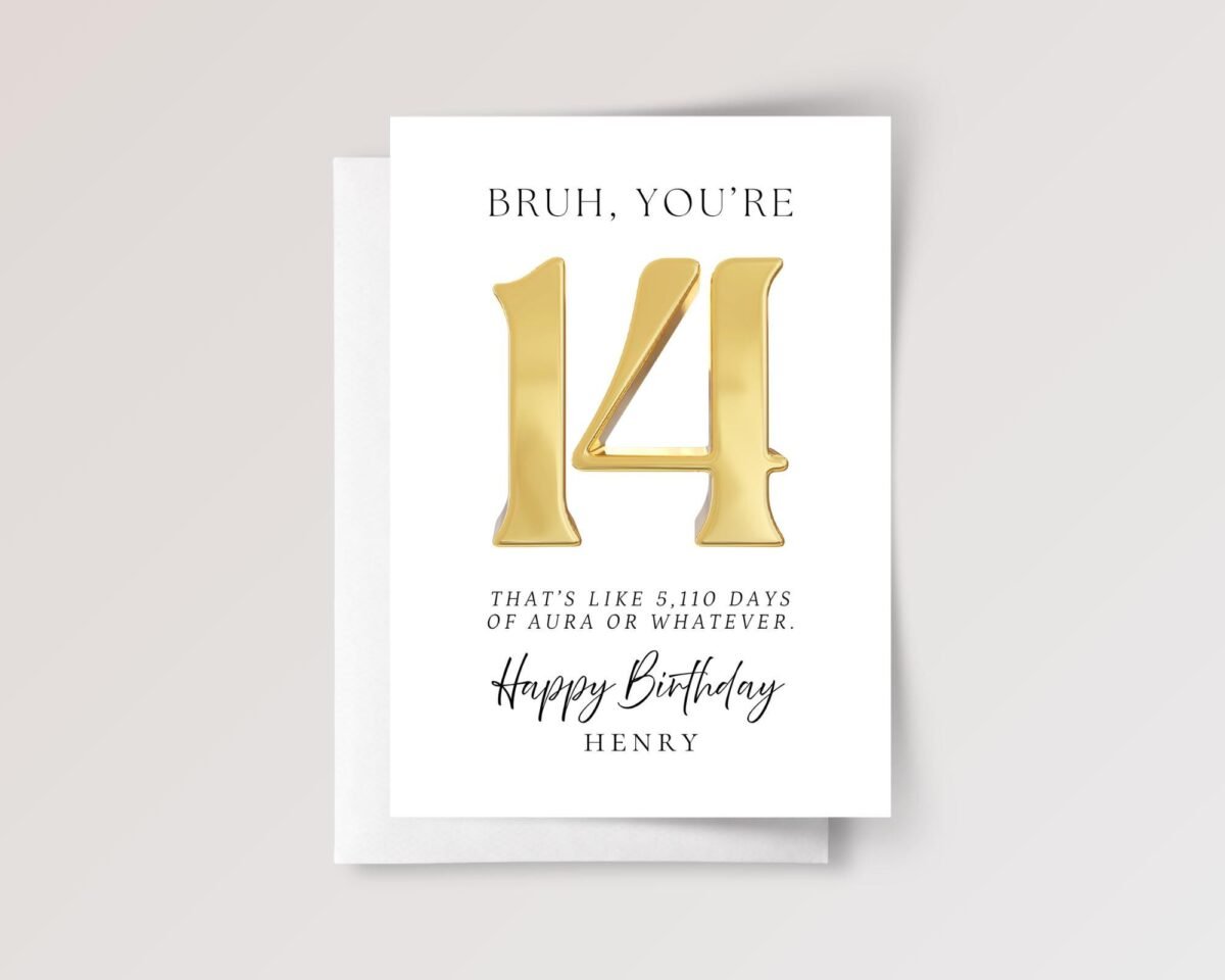 Aura Birthday Card for Teen Son/Daughter Turning 12, 13, 14, 15, 16