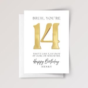 Aura Birthday Card for Teen Son/Daughter Turning 12, 13, 14, 15, 16
