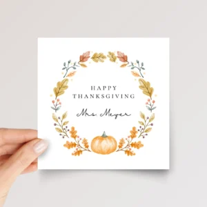 Personalized Thanksgiving Card for Teacher, Doctor, and Boss - Image 1 Personalized Thanksgiving Card for Teacher, Doctor, and Boss