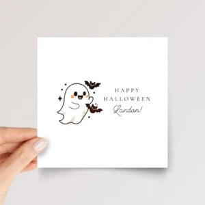 Custom Halloween Card for Kids and Babies | Little Boo Ghost - Image 1 Custom Halloween Card for Kids and Babies | Little Boo Ghost