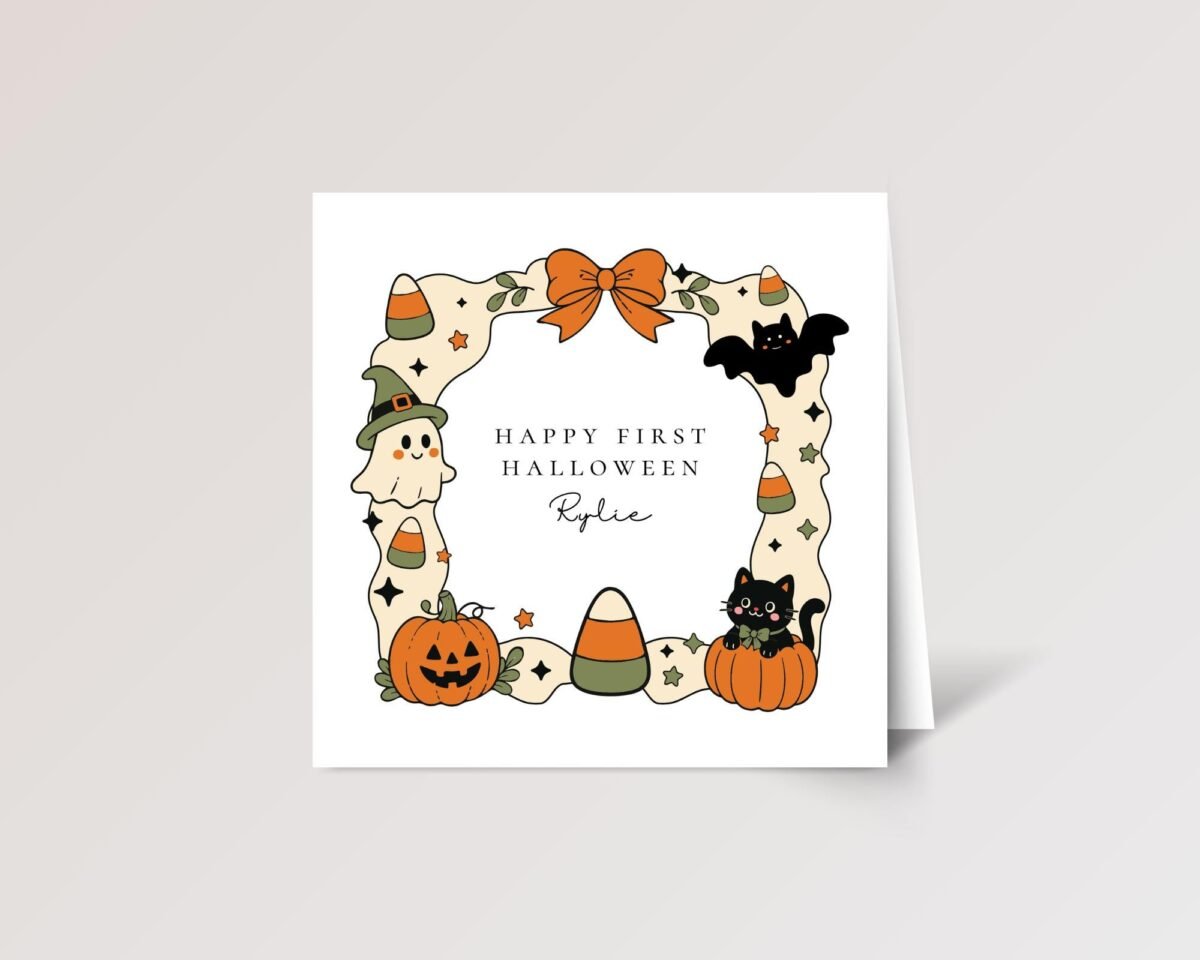 First Halloween Card for Kids, Baby, Grandson/daughter