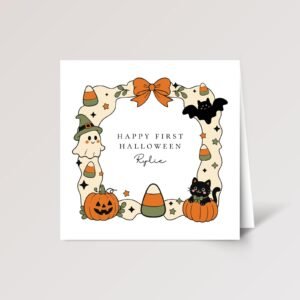 First Halloween Card for Kids, Baby, Grandson/daughter