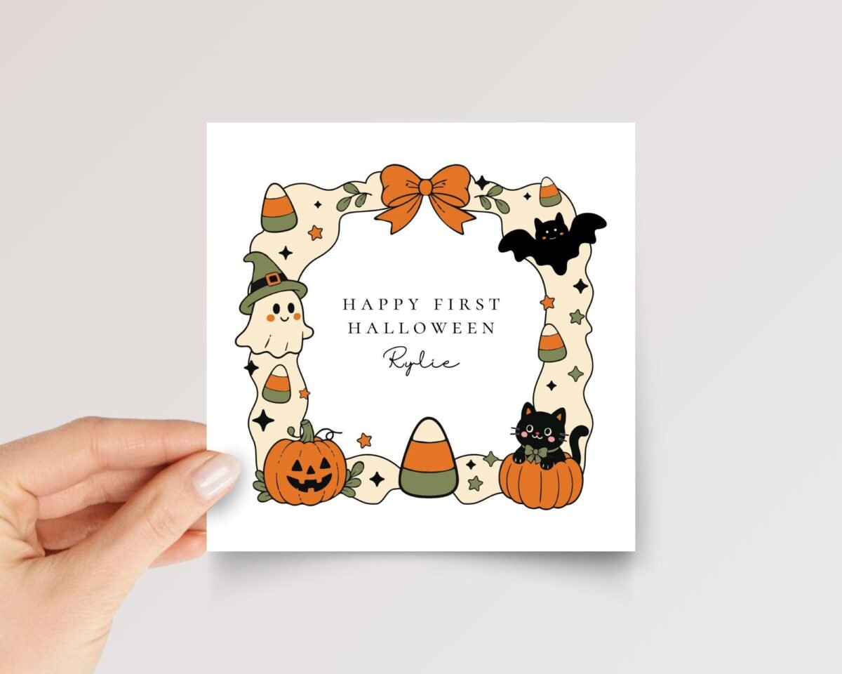 First Halloween Card for Kids, Baby, Grandson/daughter