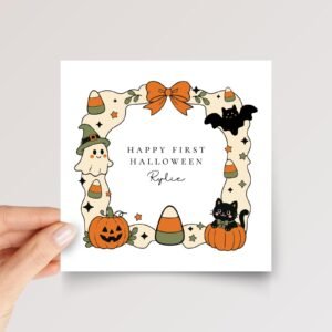 First Halloween Card for Kids, Baby, Grandson/daughter