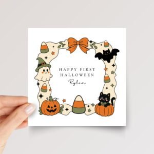 First Halloween Card for Kids, Baby, Grandson/daughter