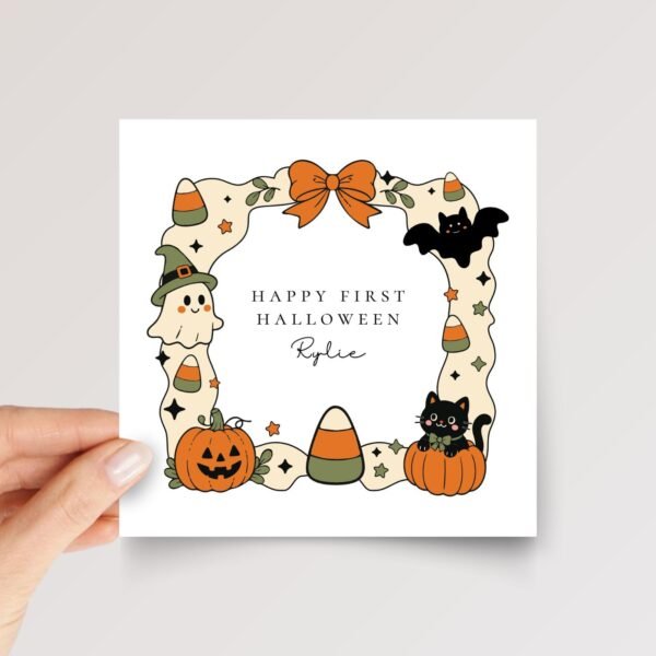 First Halloween Card for Kids, Baby, Grandson/daughter