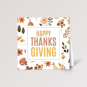 Thanksgiving Card with Fall Leaves