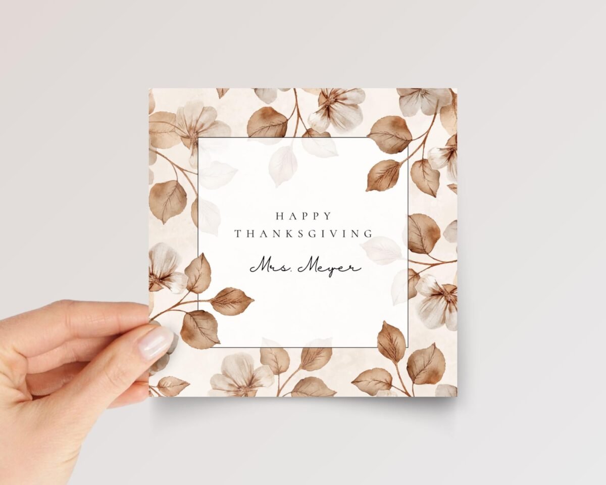 Personalized Thanksgiving Card for Teacher, Doctor, and Boss - Image 1 Personalized Thanksgiving Card for Teacher, Doctor, and Boss