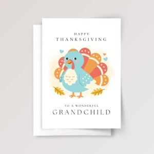 Personalized Thanksgiving Card for Grandson/Granddaughter