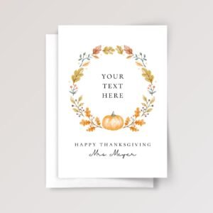Personalized Thanksgiving Card for Teacher, Doctor, Boss