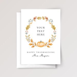 Personalized Thanksgiving Card for Teacher, Doctor, Boss Personalized Thanksgiving Card for Teacher, Doctor, Boss