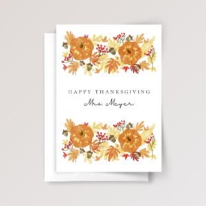 Personalized Thanksgiving Card for Teacher, Doctor, Boss