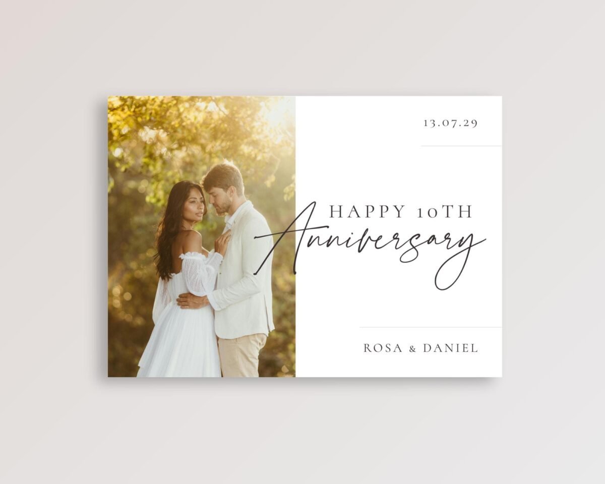 Custom Wedding Anniversary Card for Couple