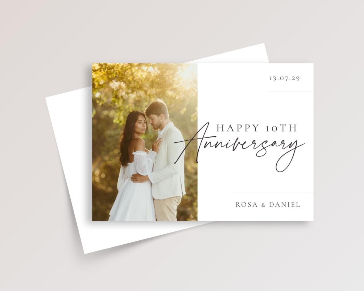 Custom Wedding Anniversary Card for Couple