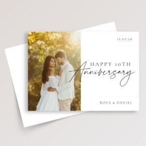 Custom Wedding Anniversary Card for Couple