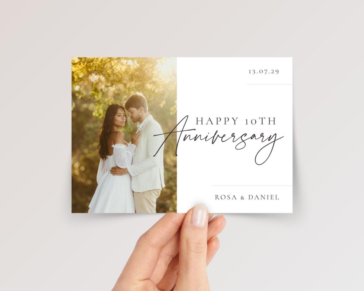 Custom Wedding Anniversary Card for Couple