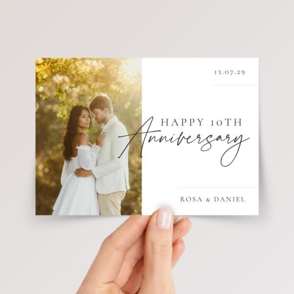 Custom Wedding Anniversary Card for Couple