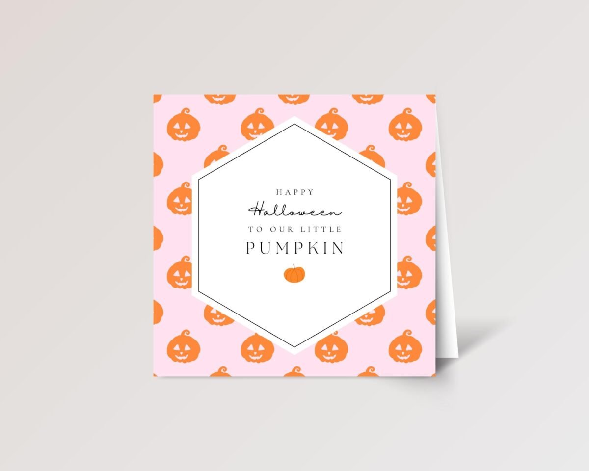 Personalized Halloween Card for Kids and Babies | Little Pumpkin