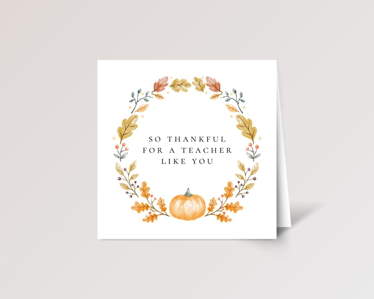 Personalized Thanksgiving Card for Teacher, Doctor, and Boss Personalized Thanksgiving Card for Teacher, Doctor, and Boss