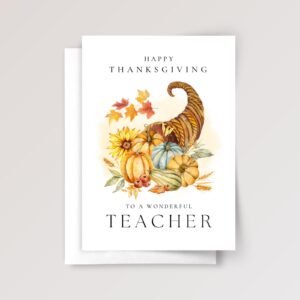 Personalized Thanksgiving Card for Teacher