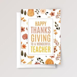 Thanksgiving Card for Teacher