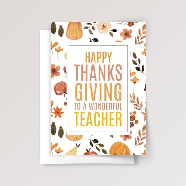 Thanksgiving Card for Teacher