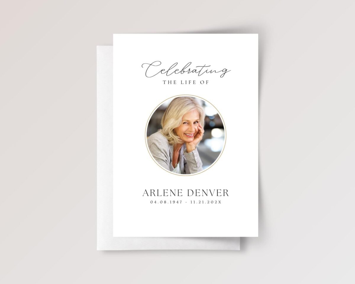 Funeral Card for Celebration of Life, Loss/Grieving - Image 4 Funeral Card for Celebration of Life, Loss/Grieving