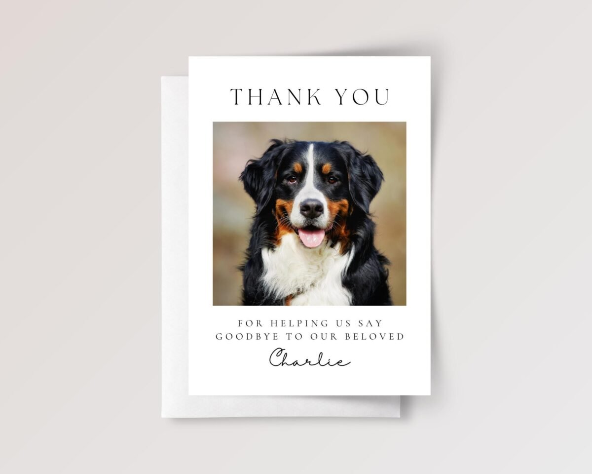 Thank You Card for Veterinarian Doctor, Pet Loss/Grieving