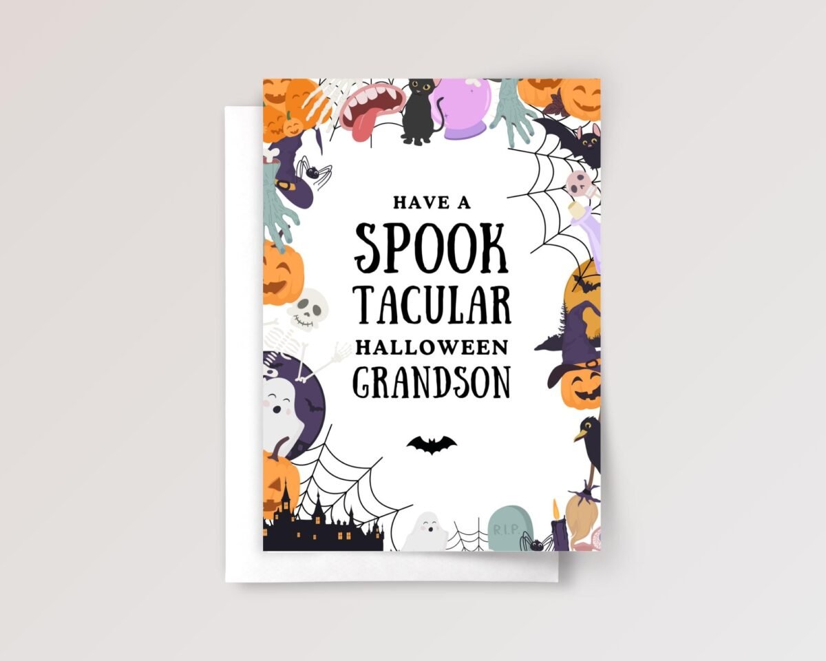 Spooky Halloween Card for Grandson