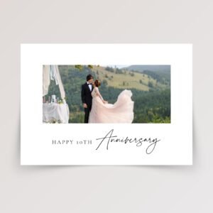Custom Wedding Anniversary Card for Couple with Photo