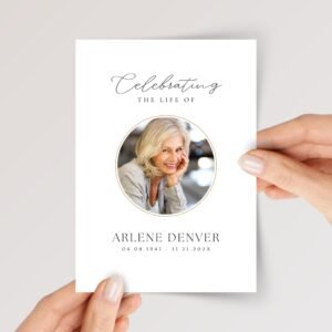 Funeral Card for Celebration of Life, Loss/Grieving - Image 1 Funeral Card for Celebration of Life, Loss/Grieving