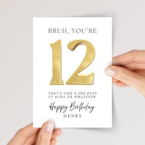 Aura Birthday Card for Teen Son/Daughter Turning 12, 13, 14, 15, 16
