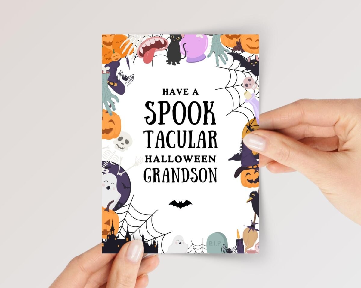 Spooky Halloween Card for Grandson