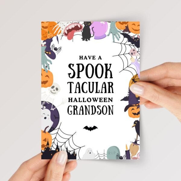 Spooky Halloween Card for Grandson