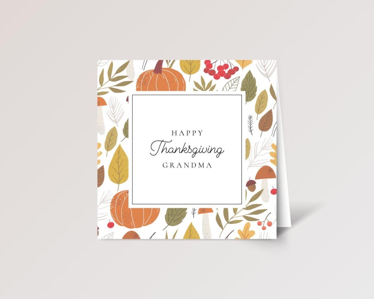 Happy Thanksgiving Card for Grandma