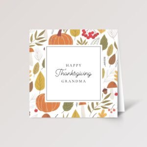 Happy Thanksgiving Card for Grandma