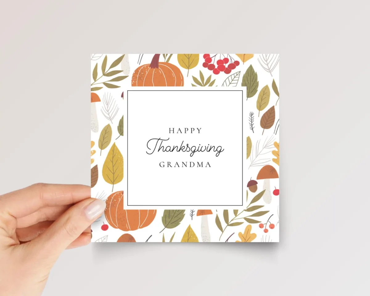 Happy Thanksgiving Card for Grandma