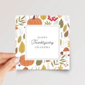 Happy Thanksgiving Card for Grandma