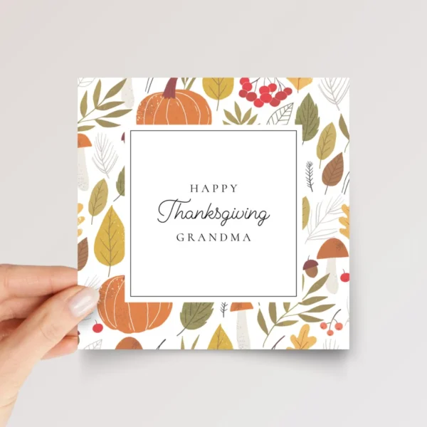 Happy Thanksgiving Card for Grandma